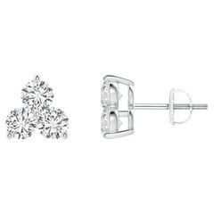 Pendientes de Diamante Natural en Platino (0.5cttw  Color-H  Claridad-SI2)