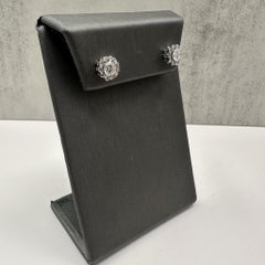 Natural Diamond Stud Earrings with Removable Jackets in 14kt White Gold – 0.97ct