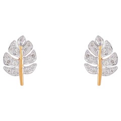 Goldohrringe mit Naturdiamanten aus 14K