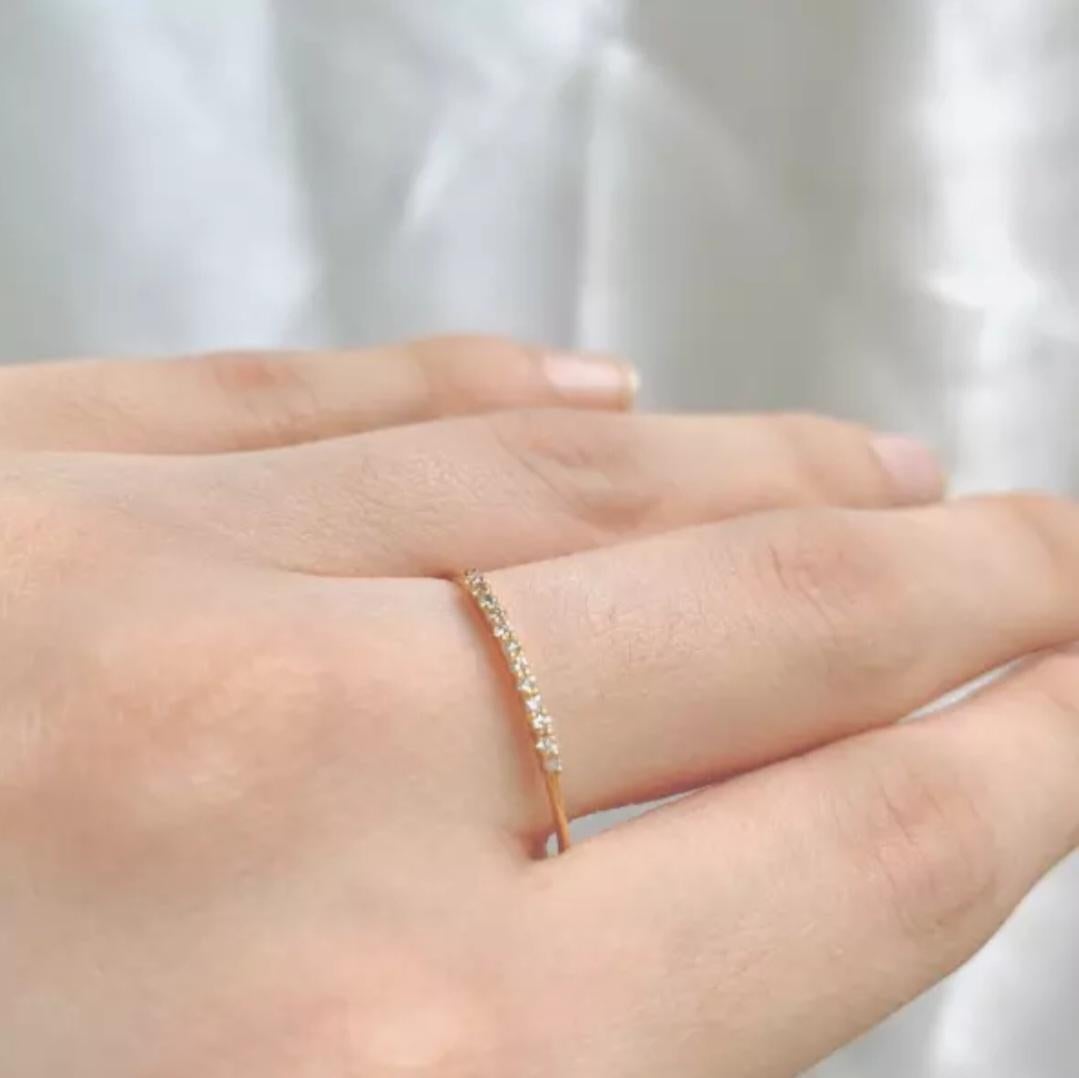 Taille ronde Bague cloutée en or massif 14 carats pour femmes, cadeau de la fête des mères en vente