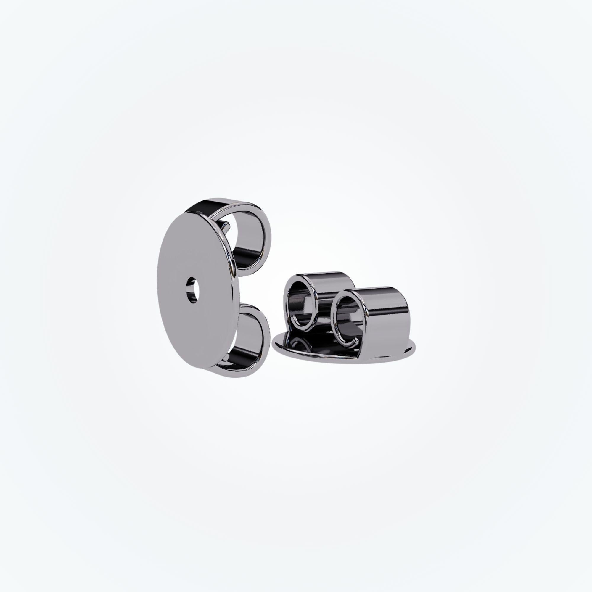 Clous floraux, 8 griffes, poids total de 1/2 carat, or massif 14 carats en vente 8