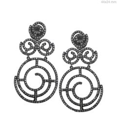 Natural Diamond Stunning Drop & Dangle Earrings 925 Sterling Silver Gift For Her