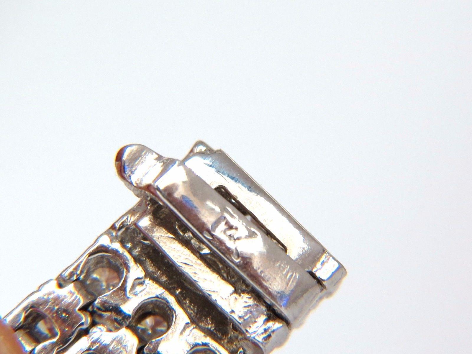 Natürliches natürliches Diamant-Tennisarmband 12,32 Karat G/Vs 14 Karat Dreireihige Brilliants im Angebot 3