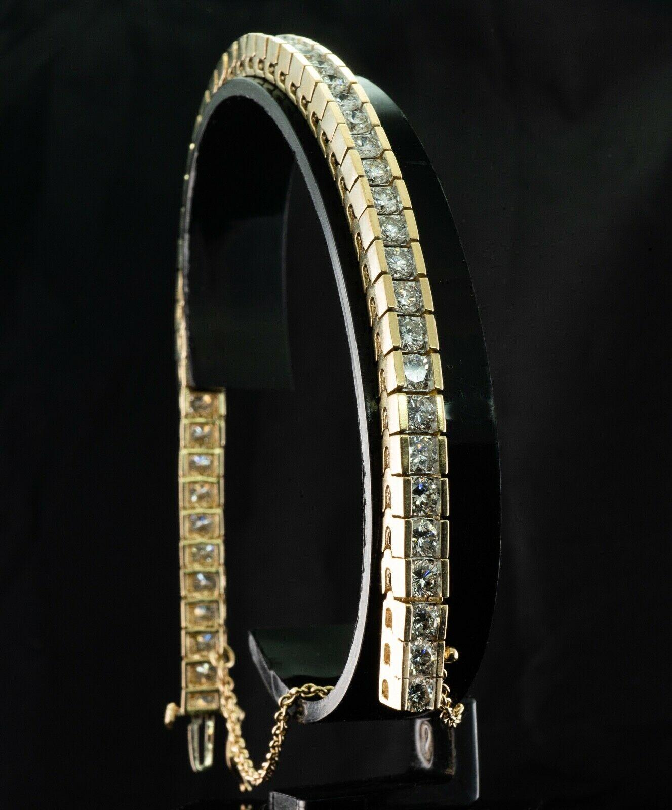 Bracelet de tennis en diamant naturel or 14K 7.35 ctw 7