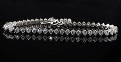 Natural Diamond Tennis Bracelet 14K White Gold 3.00 TDW