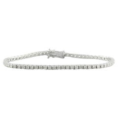 Bracelet tennis en or blanc 14 carats et diamants naturels 