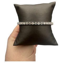 Bracciale tennis con diamanti naturali in oro 14kt - 7,84 carati di diamanti, lunghezza 7".
