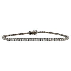 Naturdiamant-Tennisarmband aus 14kt Weißgold - 3ctw, 7in, New