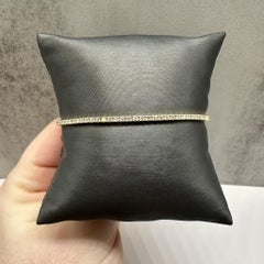 Tennisarmband aus 14kt Gelbgold mit natürlichen Diamanten - 1,65ct, 7in, New
