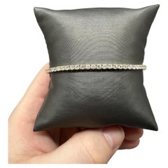 Natural Diamond Tennis Bracelet in 14kt Yellow Gold – 3.5ctw, 7in, New