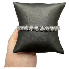 Natural Diamond Tennis Bracelet in Sterling Silver – 2ctw, 7.69in, New