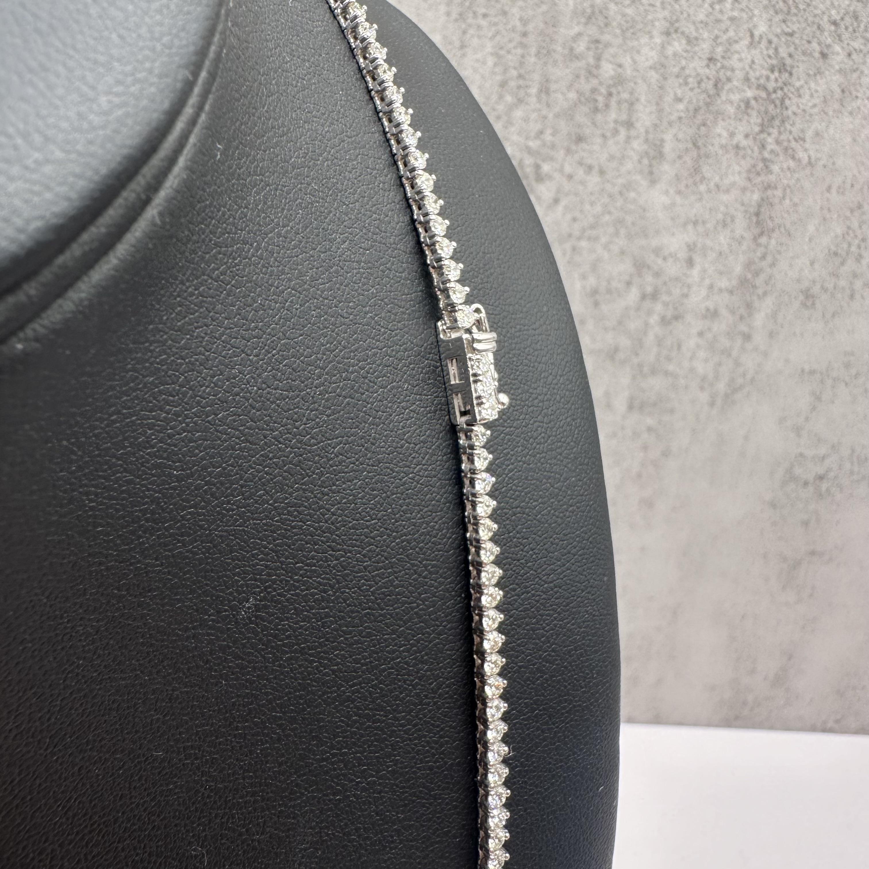 Collier de tennis en or blanc 14kt et diamants naturels -7.67ctw Diamonds, 20