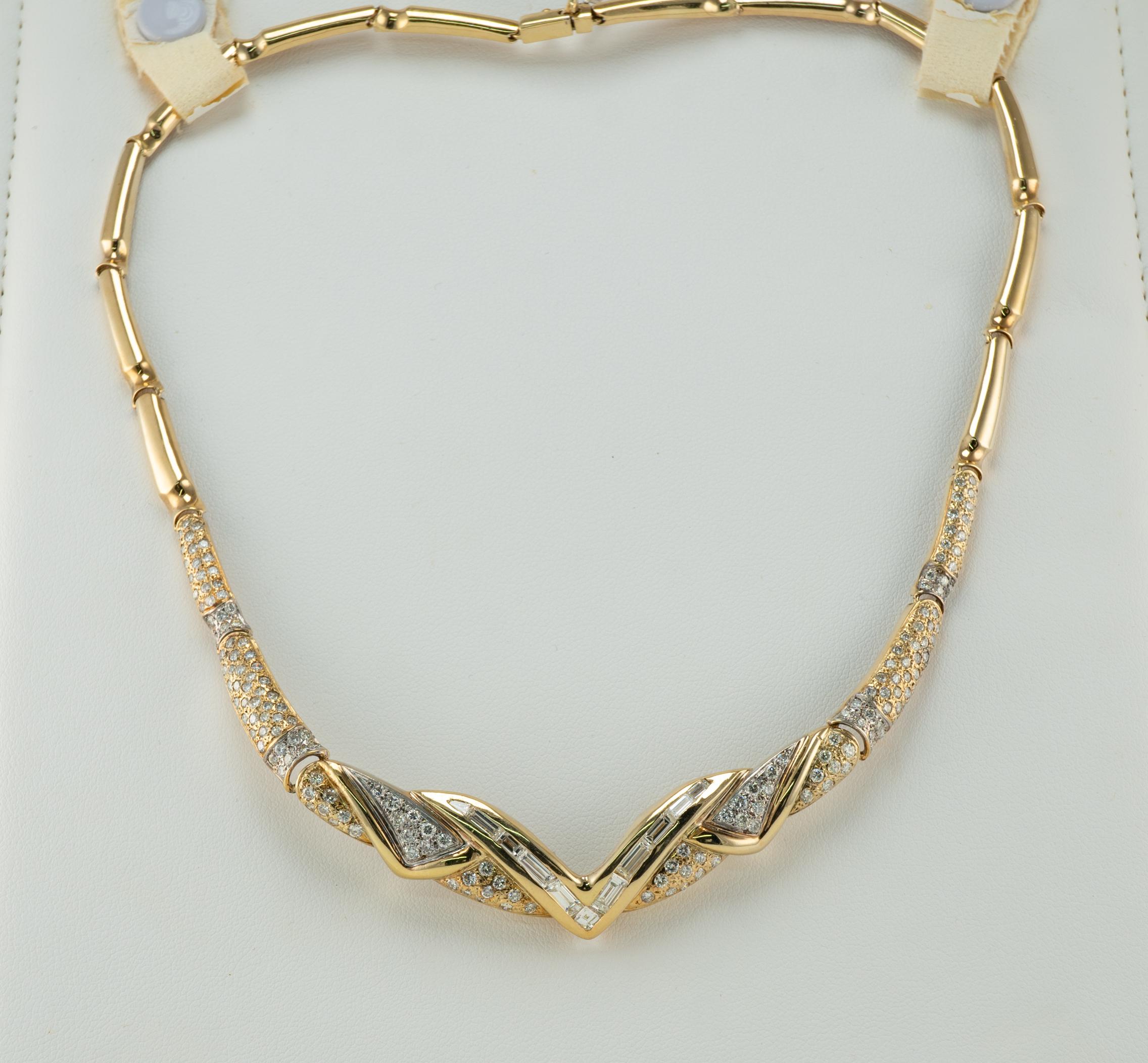 gold chevron necklace