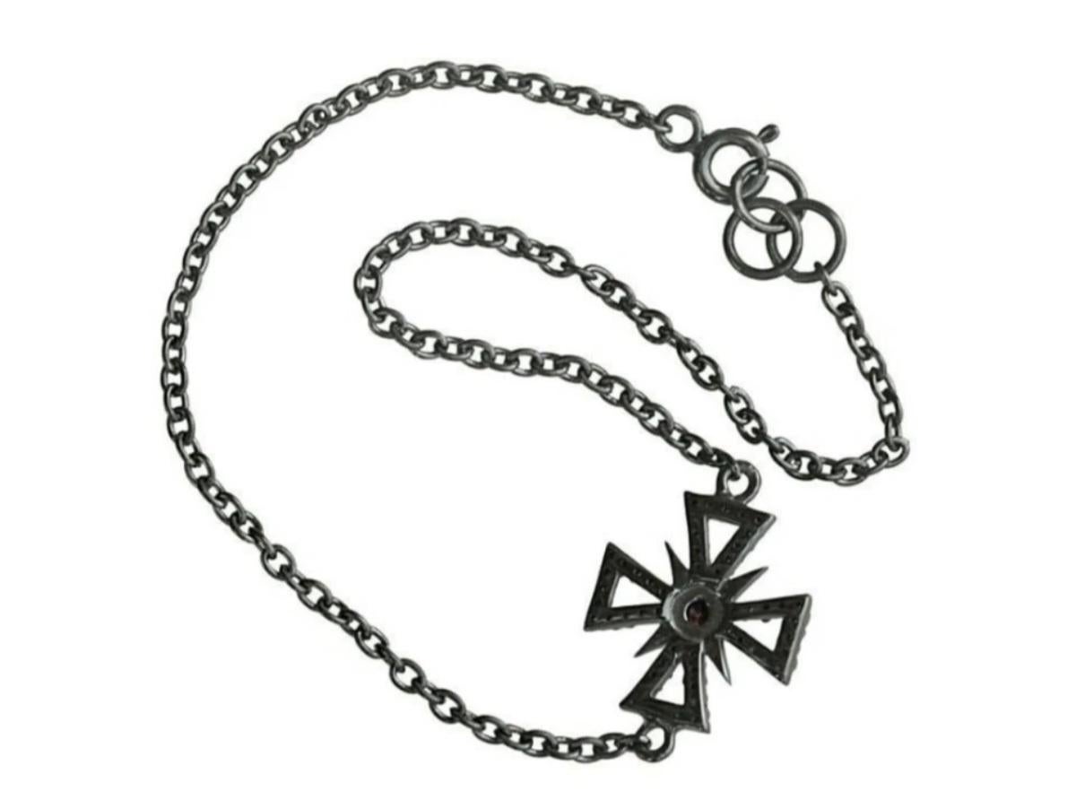 Pulsera de cadena con conector de plata de ley 925 con diamantes naturales de aspecto victoriano. en venta 1