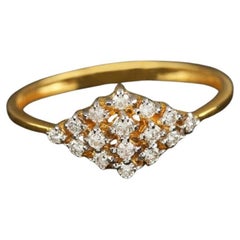 Bague de mariage pour femmes cadeau de Valentin en or massif 14 carats avec diamant naturel