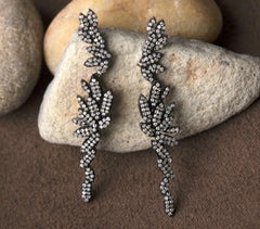 Natural Diamond Wing Earring 925 Sterling Silver Birthday Diamond Earring Gift.