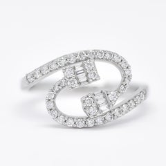Natural Diamonds 0.50 CT 18KT White Gold Designer Statement Ring