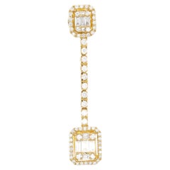 Diamanti naturali da 1,26 carati in oro giallo 18KT Orecchini a goccia da cocktail