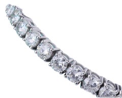 Natural Diamonds 20 Carat White Gold Tennis Bracelet