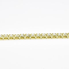 Natural Diamonds 2.82ct 18KT Yellow Gold Four Prong Tennis Bracelet
