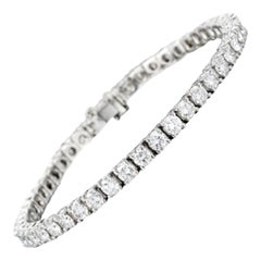 Diamanti naturali 8 carati Bracciale tennis in oro bianco 18 carati F/G VS