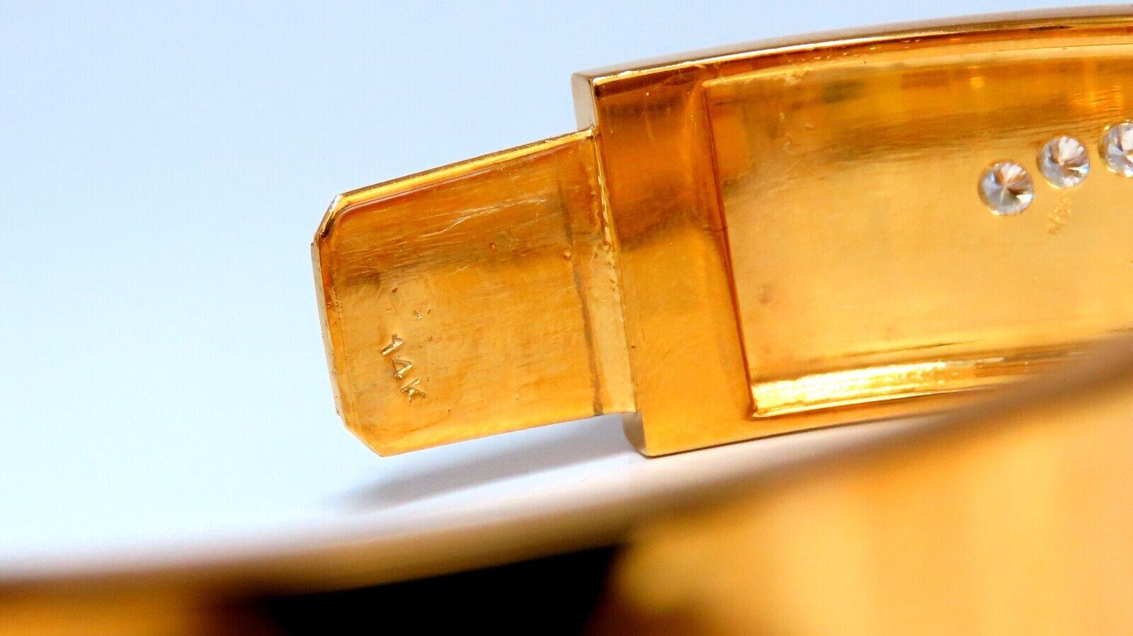 Bracelet jonc en or 14 carats avec diamants naturels « Lightning Initial N Z » en vente 1