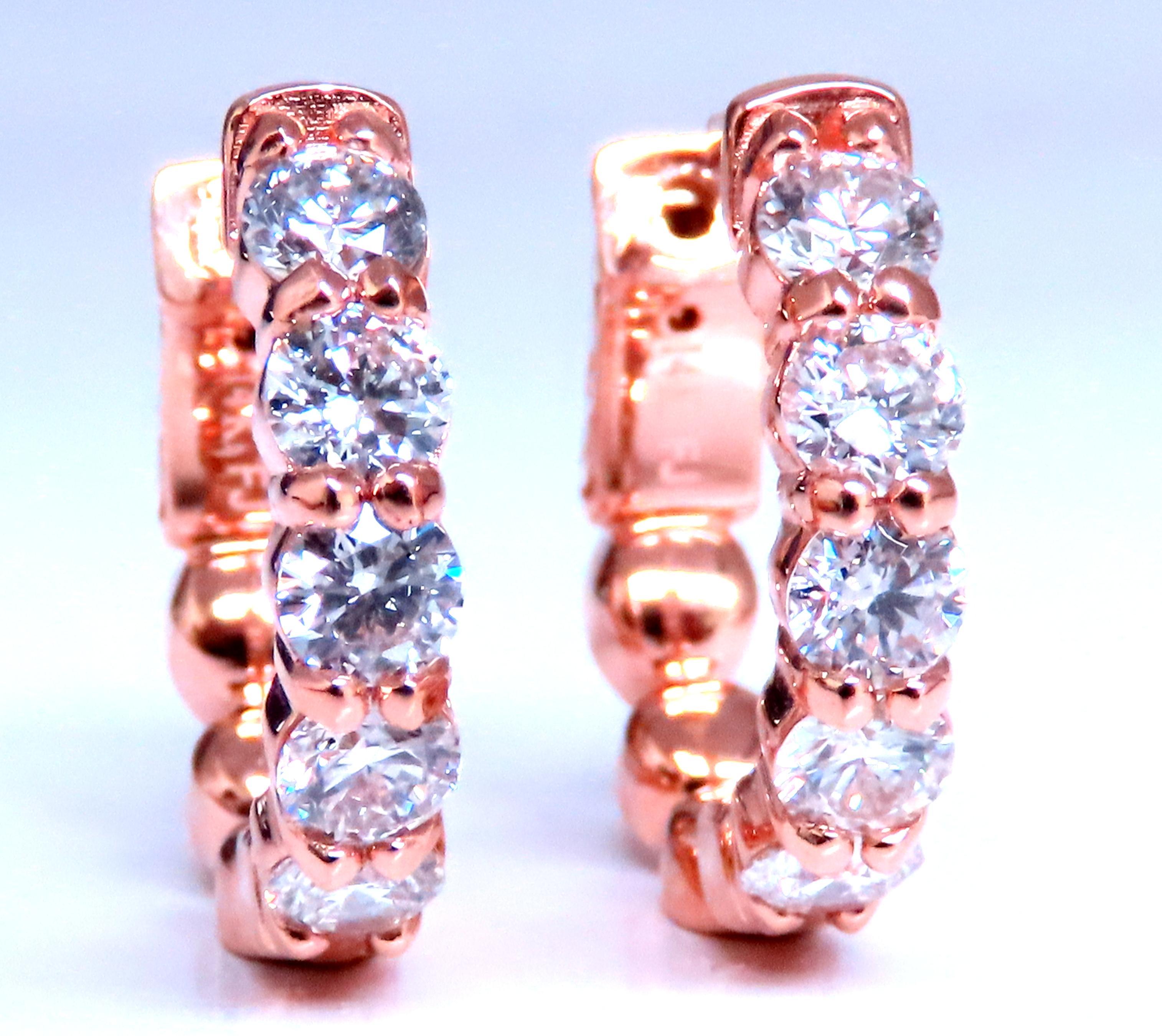 Moderno Diamanti Nature di un quarto di grandezza 1,98ct in oro rosa 14kt 12377 in vendita