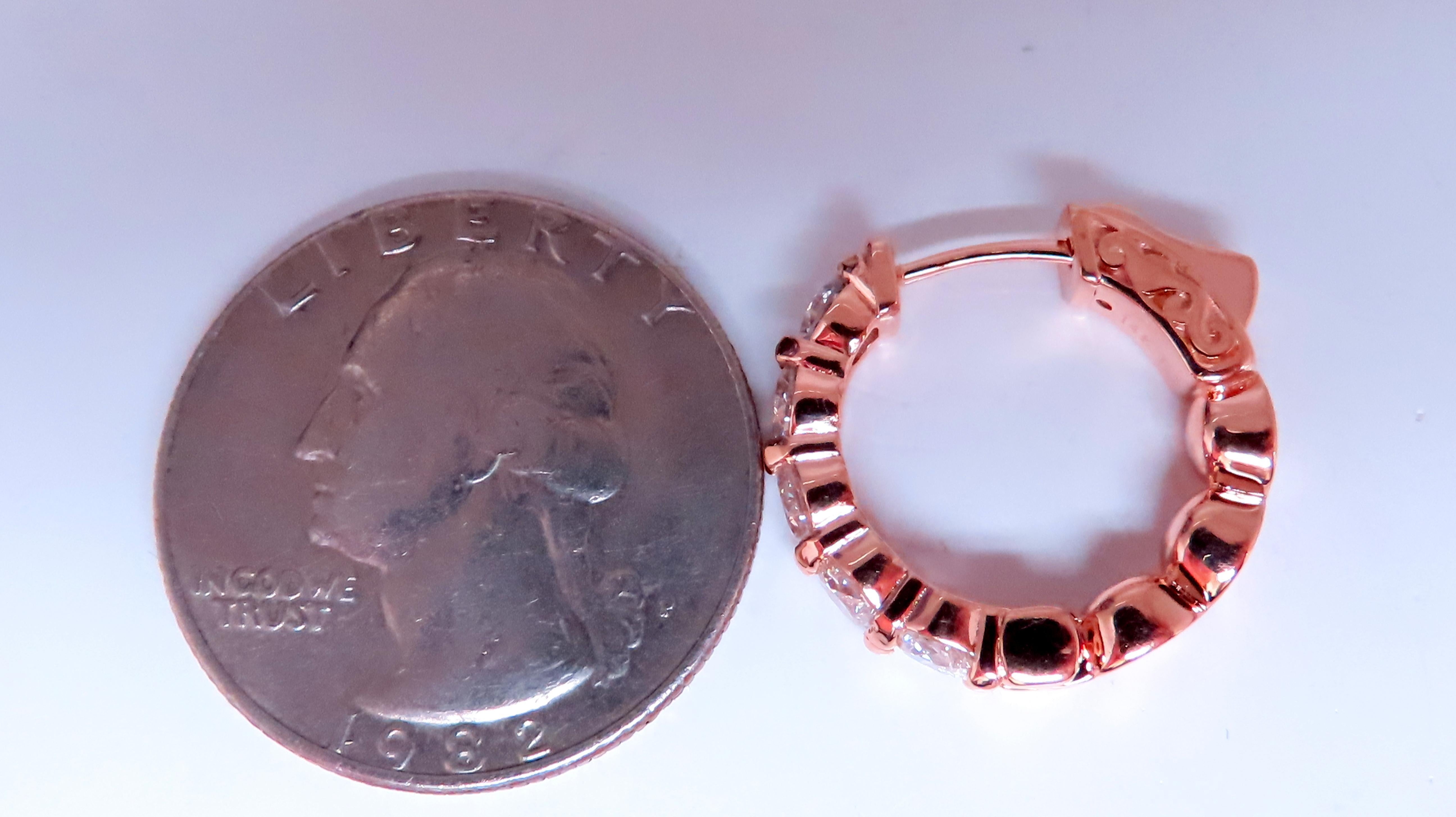 Diamanti Nature di un quarto di grandezza 1,98ct in oro rosa 14kt 12377 in vendita 1