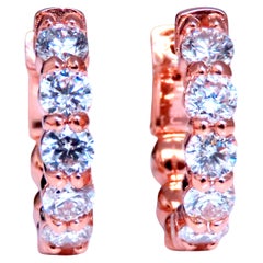 Diamants naturels de 1,98 carat, or rose 14 carats 12377