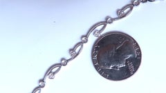 Natural Diamonds Vine Link Bracelet 14kt Gold 12392