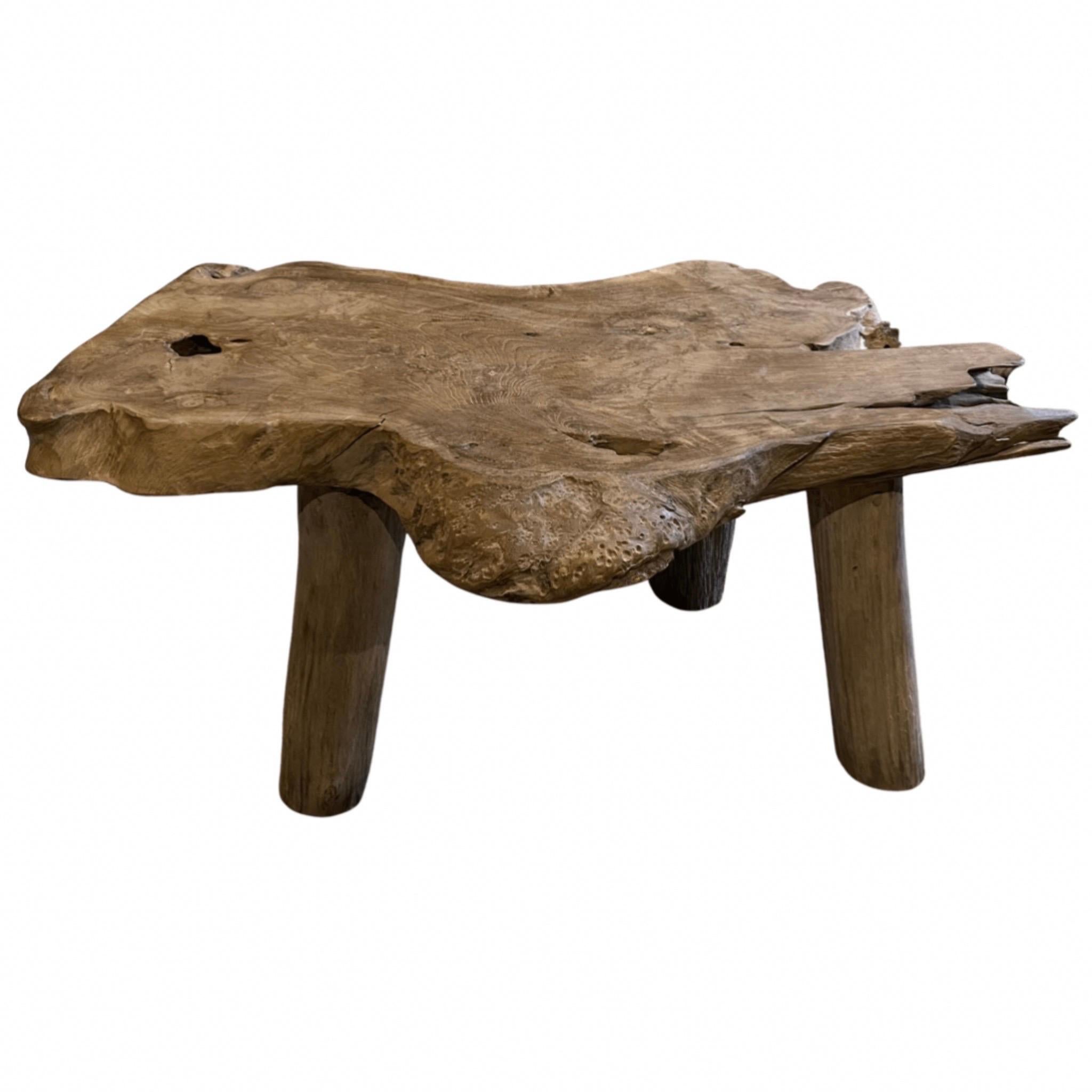 natural driftwood coffee table