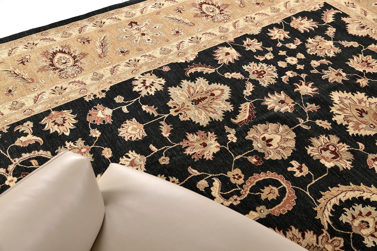 Natural Dye Agra Allover Revival Rug For Sale 3