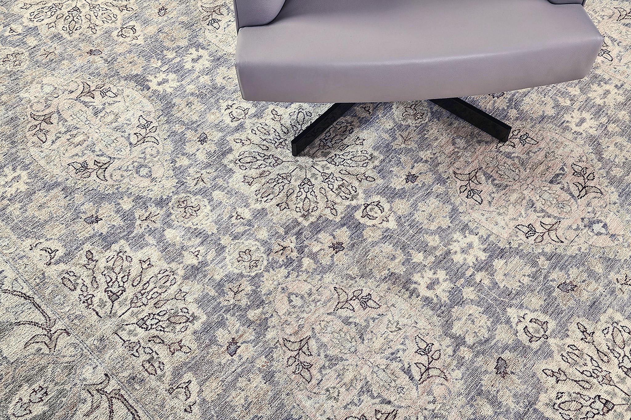 Alfombra de diseño Agra de tinte natural Colección Bliss D5556 en Nuevo estado para la venta en WEST HOLLYWOOD, CA