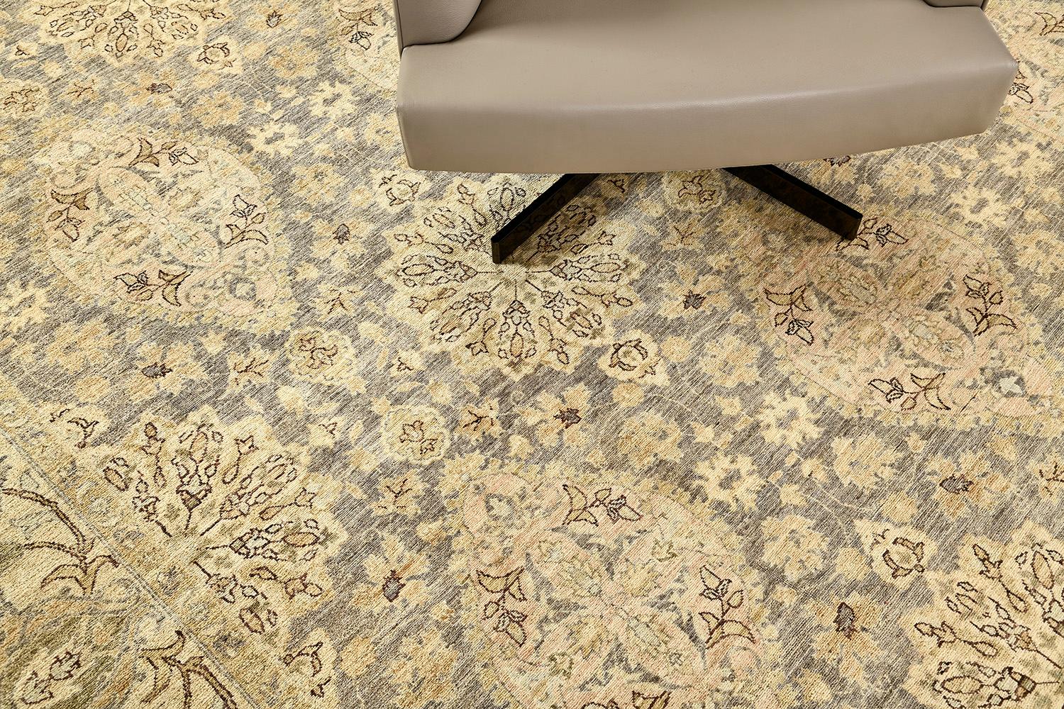 Contemporary Natural Dye Agra Design Rug Bliss Collection D5556 For Sale