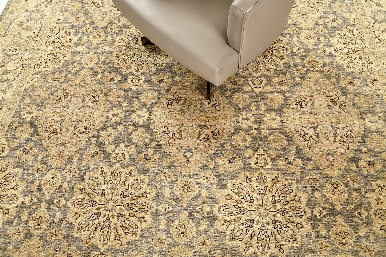 Natural Dye Agra Design Rug Bliss Collection D5556 For Sale 2