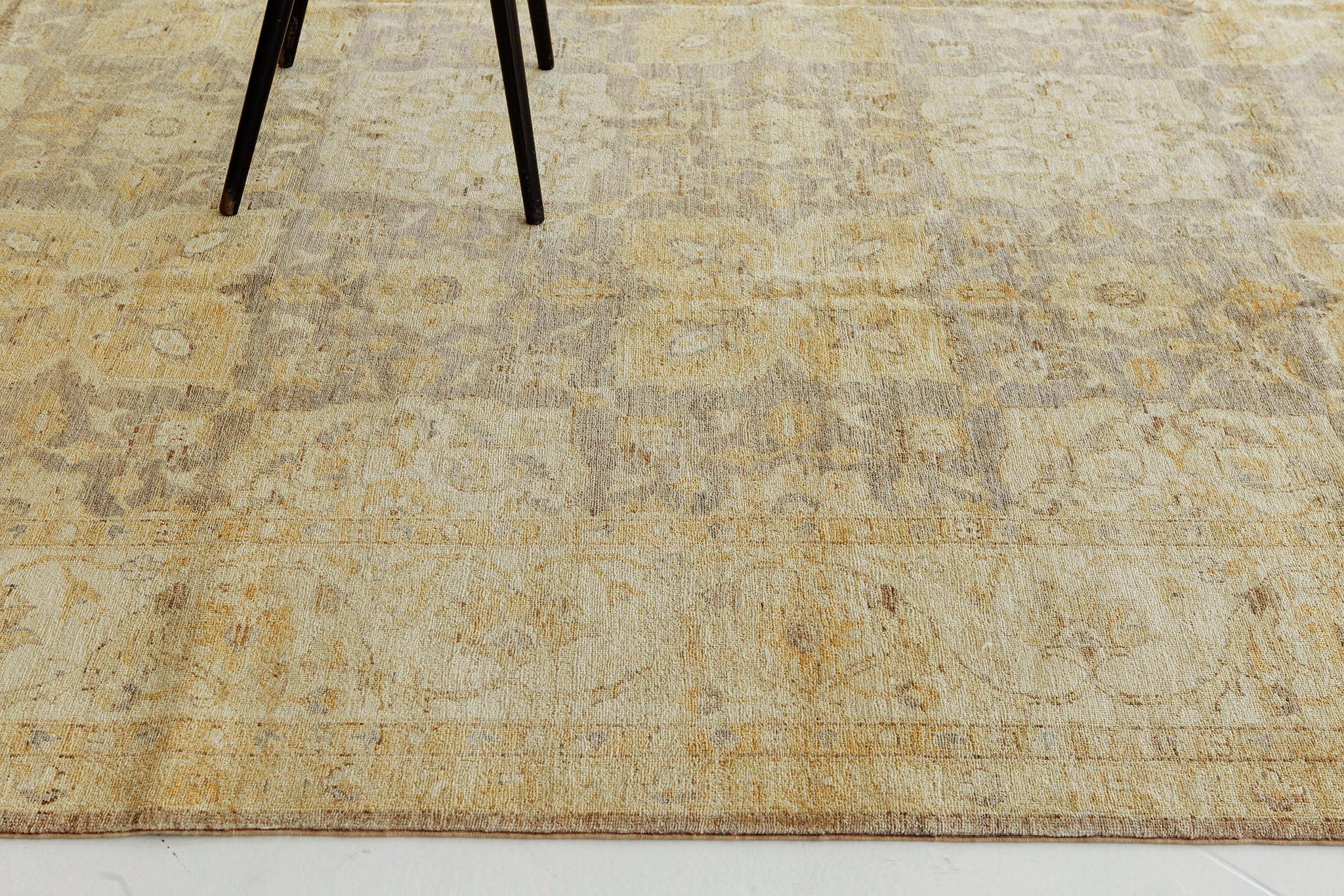 Natural Dye Agra Design Rug Bliss Collection D5559 In New Condition For Sale In WEST HOLLYWOOD, CA