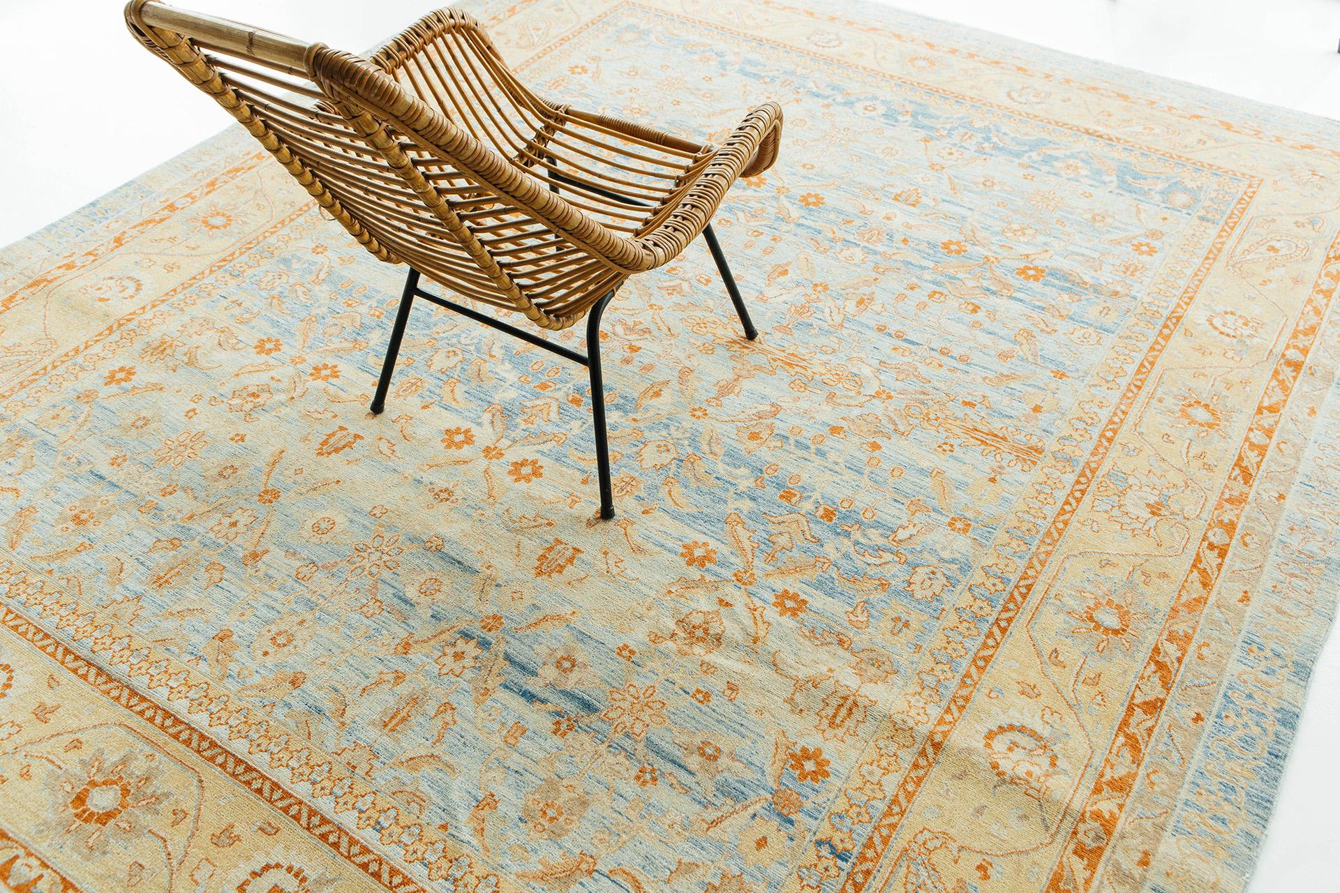 Hand-Knotted Natural Dye Amritsar Revival Bliss Collection D5067 For Sale