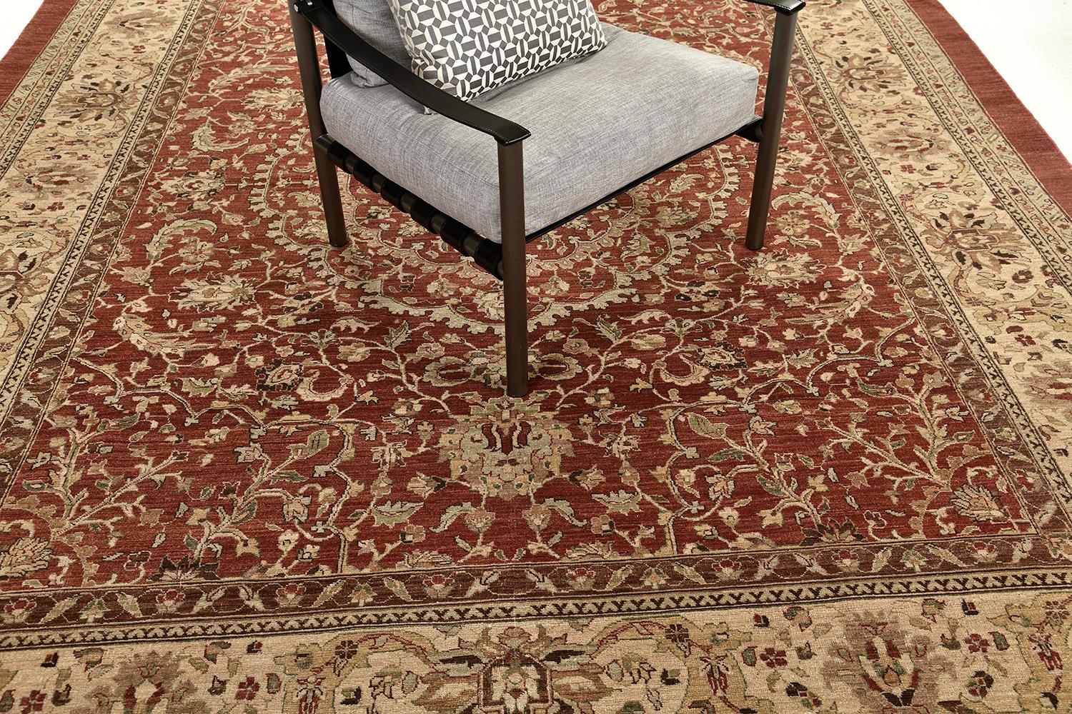 Natural Dye Amritsar Revival Rug In New Condition For Sale In WEST HOLLYWOOD, CA