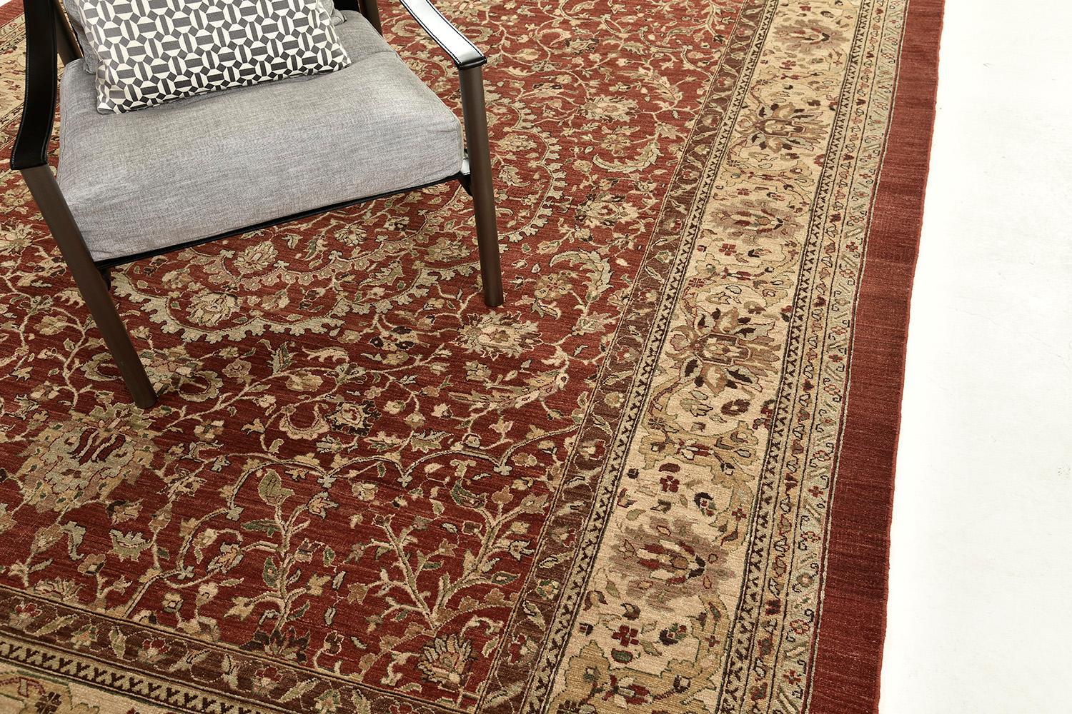 Contemporary Natural Dye Amritsar Revival Rug For Sale
