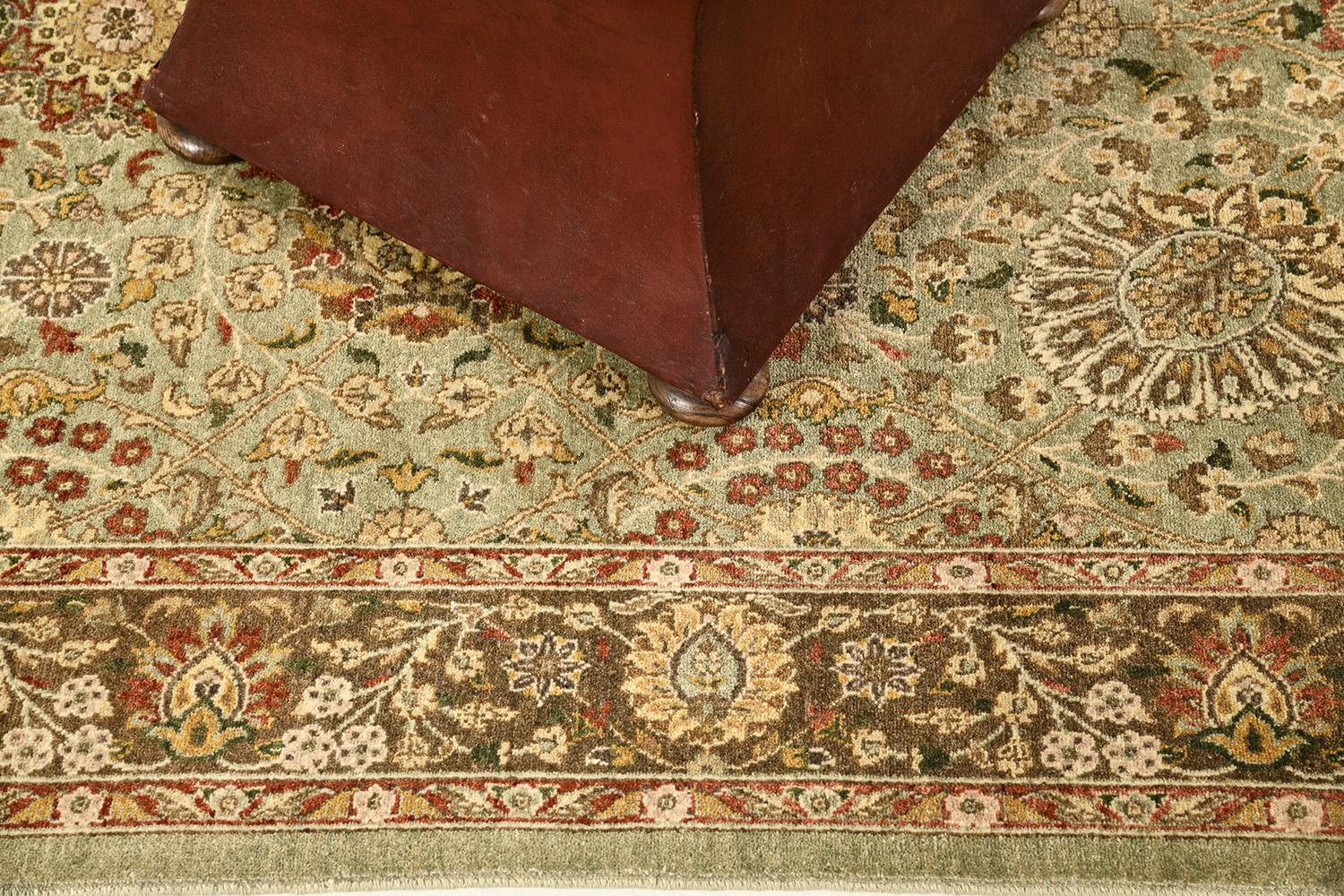 Contemporary Natural Dye Antique Hajijalili Revival Runner For Sale