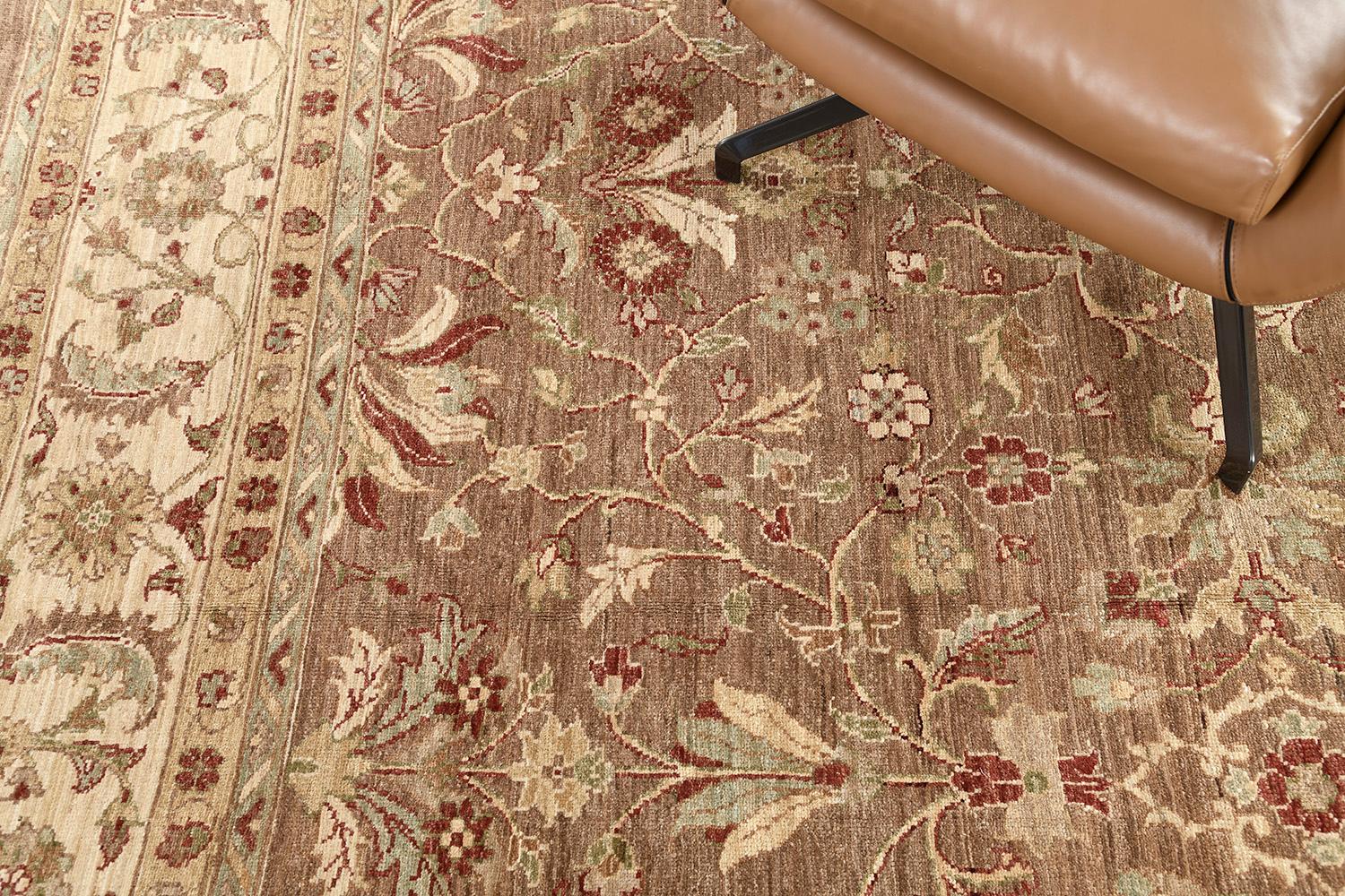 Afghan Tapis carré Divine Dye Natural Dye Antique Revival D5140 en vente
