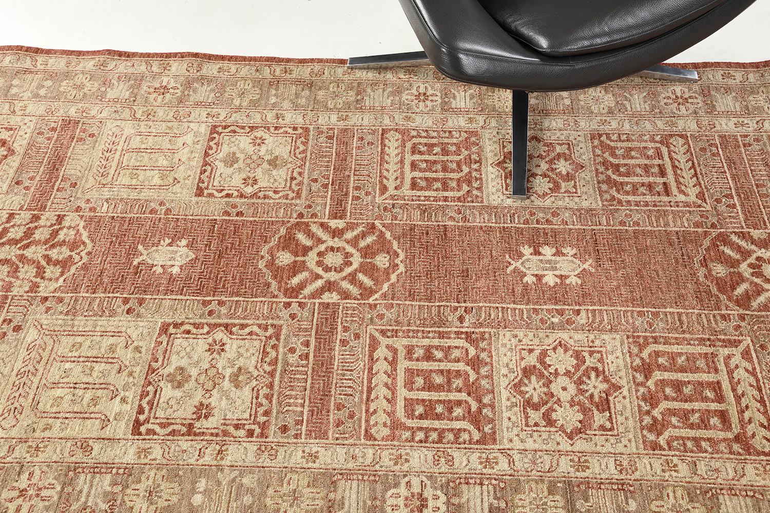 Hand-Knotted Natural Dye Antique Revival Runner from Mehraban For Sale