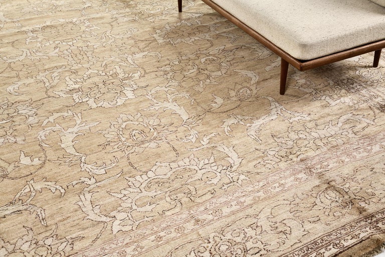 Natural Dye Antique Sultanabad Revival Rug For Sale at 1stDibs