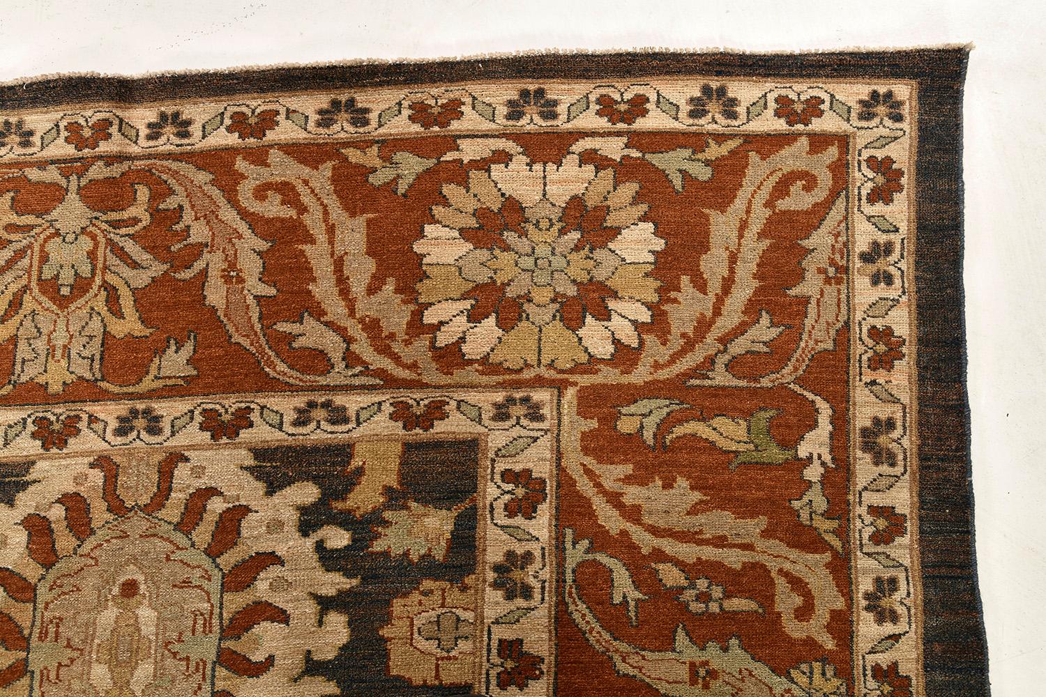 Natural Dye Antique Sultanabad Revival Rug from Mehraban 1