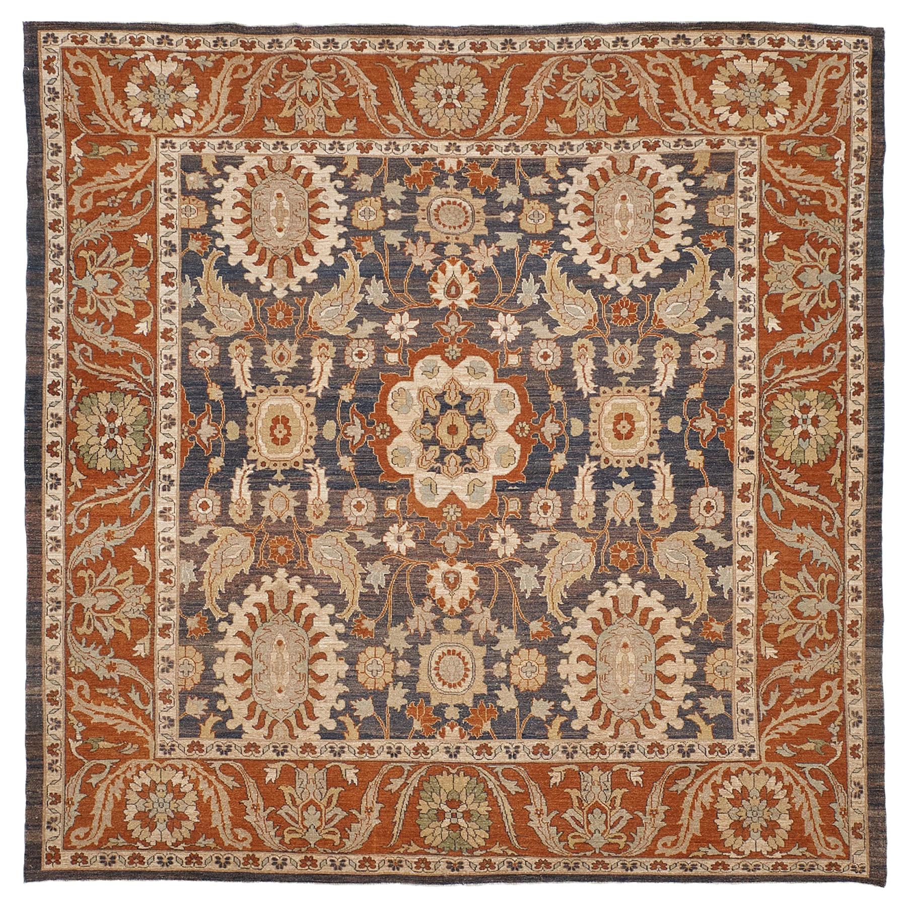 Natural Dye Antique Sultanabad Revival Rug from Mehraban