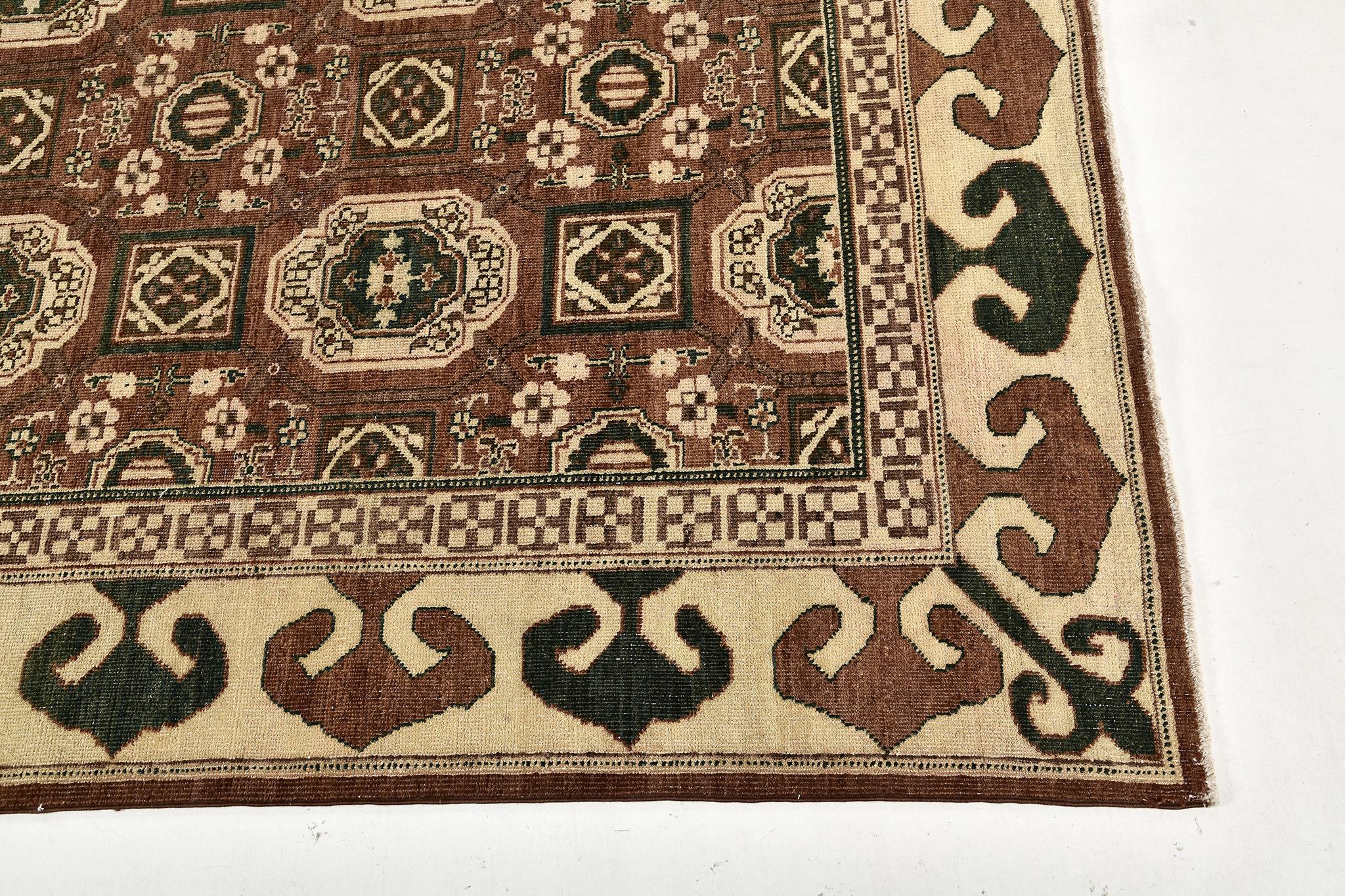 Natürliche Färbung Arts and Craft Teppich im Angebot 2