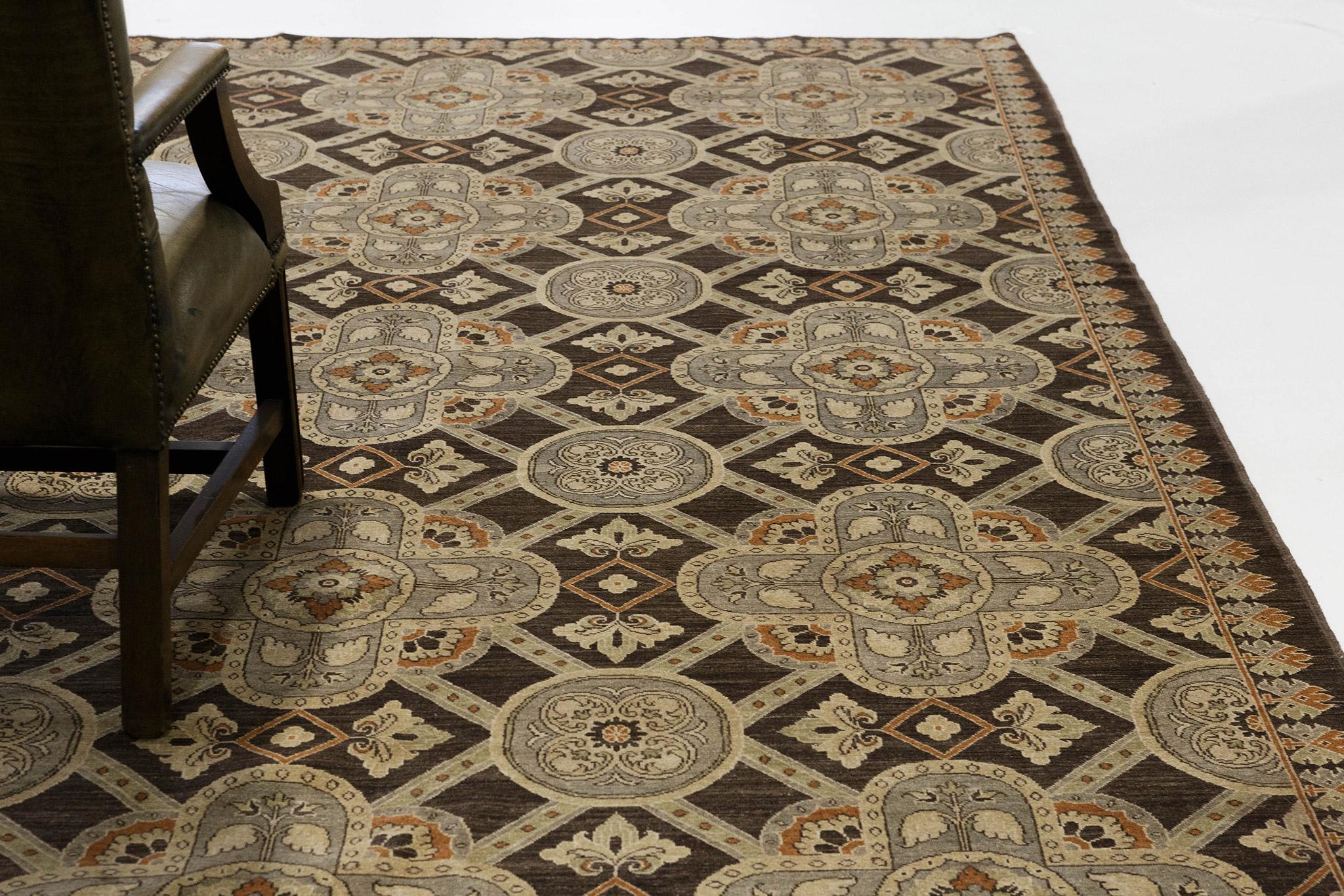 Alfombra Arts & Crafts Revival de Tinte Natural Siglo XXI y contemporáneo en venta