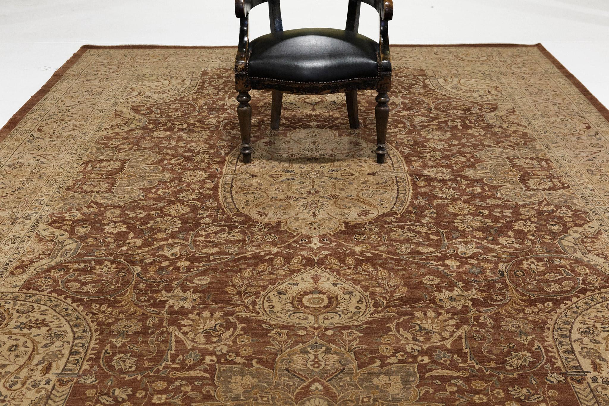 Natural Dye Classic Tabriz Revival Rug In New Condition For Sale In WEST HOLLYWOOD, CA