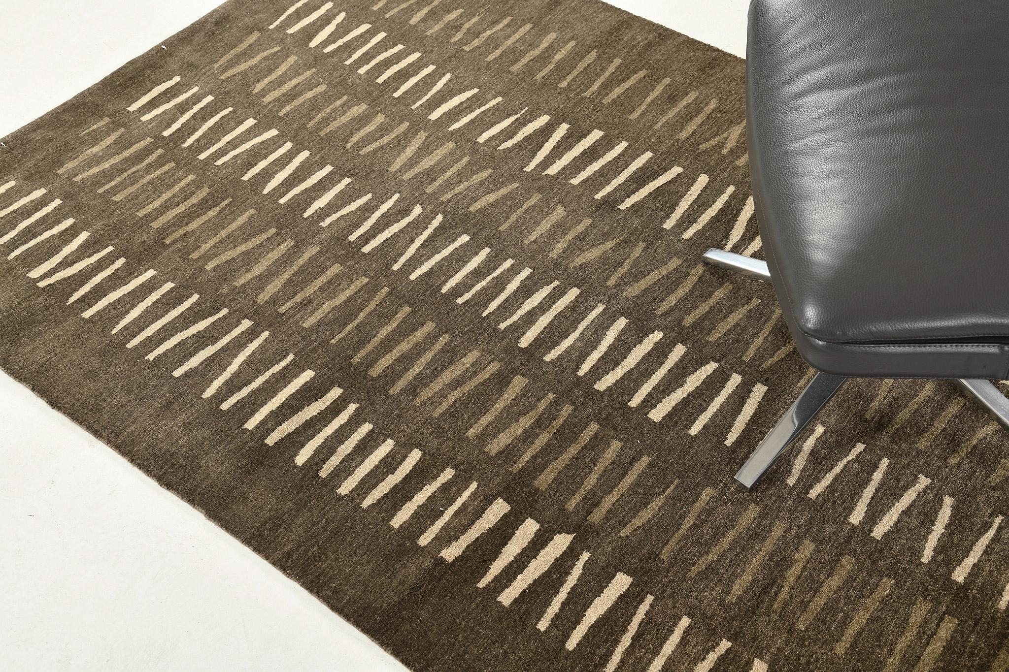 Tinte Natural Alfombra de Diseño Contemporáneo Colección Mondrian Moderna Anudado a mano en venta