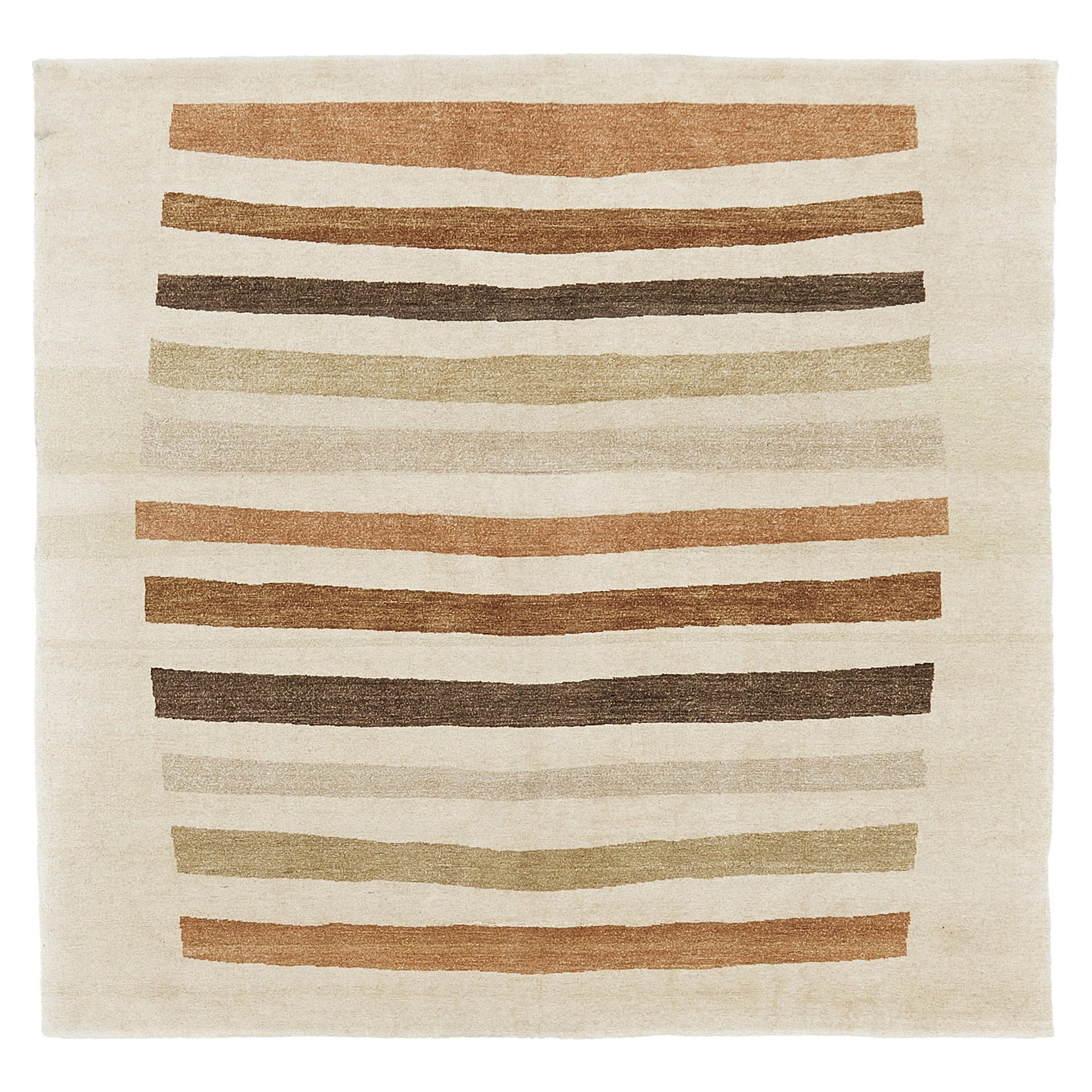 Natural Dye Zeitgenössisches Design Quadratischer Teppich Mondrian Collection Modern